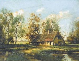 A Dutch Farmhouse by Tinus de Jongh