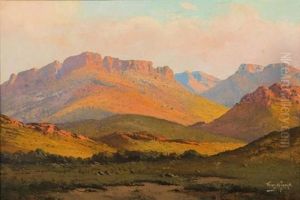 A Mountainous Landscape by Tinus de Jongh