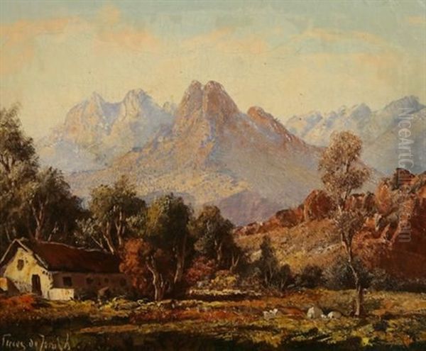 Cottages In A Landscape - view 1