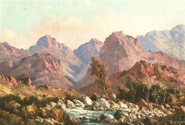 Mountain Scene With River - view 1