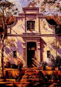 The Entrance To A Cape Dutch House by Tinus de Jongh