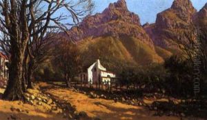 Cape Houses Under The Mountain by Tinus de Jongh