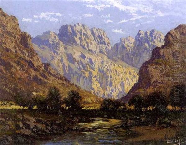 A Sunlit Mountain Kloof - view 1