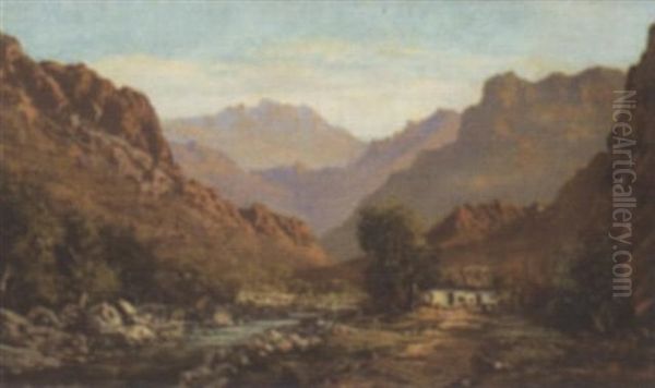 A Cottage In A Mountainous Landscape - view 1