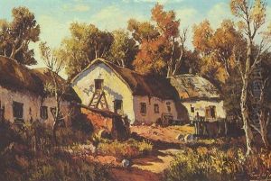 Cape Cottages In The Late Afternoon by Tinus de Jongh