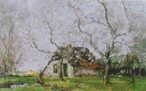 Boerderij Onder Bloesembomen by Tinus de Jongh