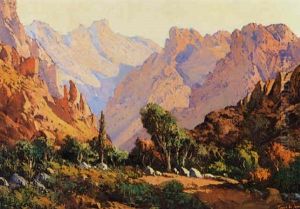 Extensive Mountainscape by Tinus de Jongh