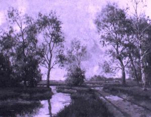 Wooded River Landscape With Cows In A Meadow by Tinus de Jongh