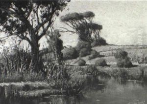 Landscape With Stream by Tinus de Jongh
