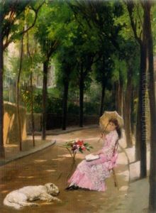 An Afternoon In The Park by Gustave Leonhard de Jonghe