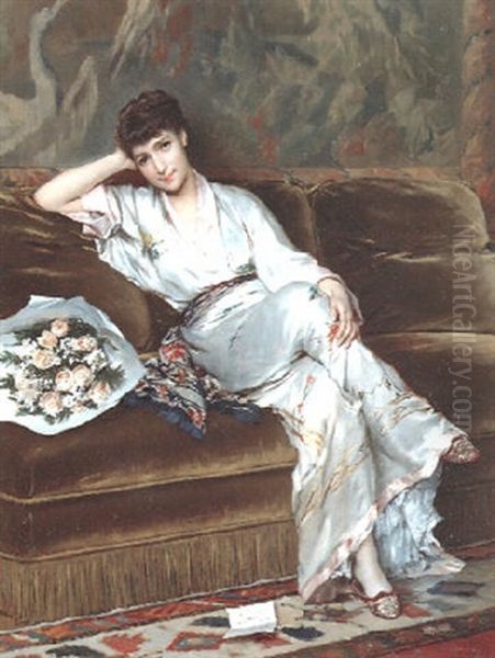 Young Woman In A Japanese Interior - view 1