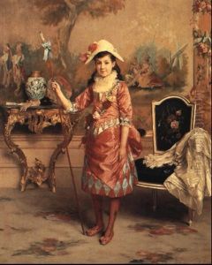 A Portrait Of Mademoiselle Feral Preparing Herself For A Costume Ball
