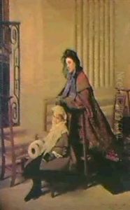 Mother And Child by Gustave Leonhard de Jonghe