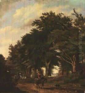 Landstrasse Mit Bauerin Auf Maultier Auf Dem Weg Zum Markt