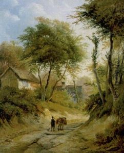 Landweg Met Reiziger