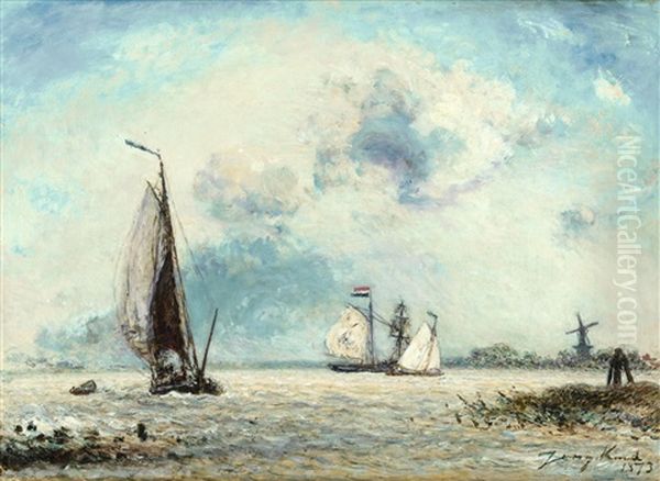 Sailing Boats On The Meuse - view 1