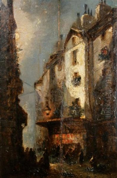Ruelle Animee Au Clair De Lune - view 1