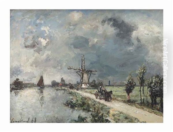La Route Pres De Rotterdam, Effet De Pluie - view 1