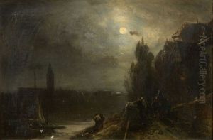 Vue Du Port D'anvers by Johan Barthold Jongkind