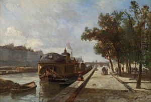 La Seine Au Quai Des Grands Augustins by Johan Barthold Jongkind