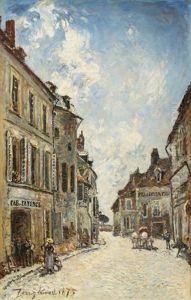 La Rue Saint-genest A Nevers by Johan Barthold Jongkind