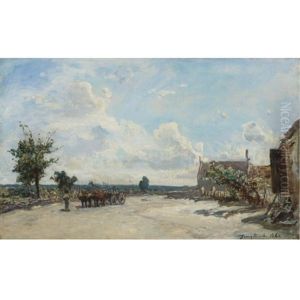 Rue A Saint-parize-le-chatel, Pres De Nevers by Johan Barthold Jongkind