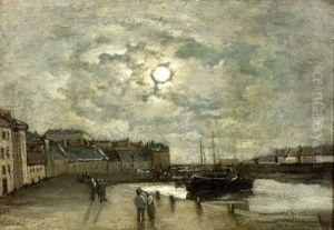Harborside, Evening by Johan Barthold Jongkind