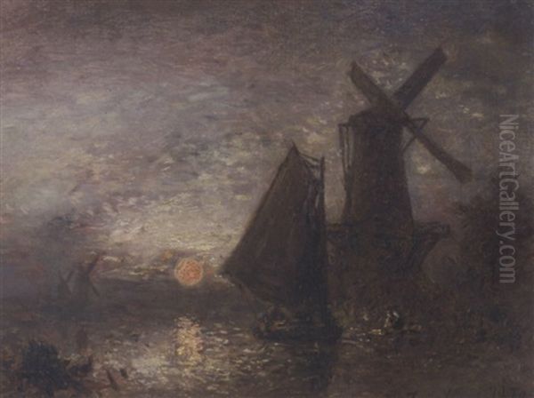 Coucher De Soleil Au Bord Du Schie - view 1