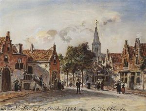 Rue De Village, Hollande by Johan Barthold Jongkind