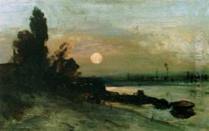 A Moonlit River Landscape A Moonlit River Landscape
