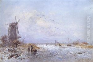 Scene D'hiver by Johan Barthold Jongkind