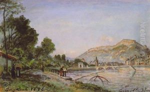 Les Bords De L'isere A Grenoble Au Printemps