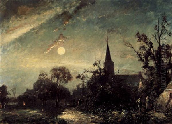 Clair De Lune, Le Clocher Du Village - view 1