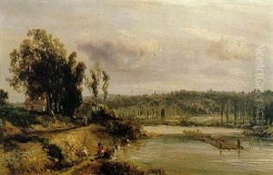 Laveuses Au Bord De La Riviere