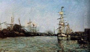 Port En Hollande by Johan Barthold Jongkind