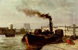 Remorqueur, Quai Henri Iv 1849 by Johan Barthold Jongkind