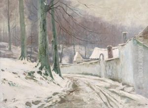 ""chemin De Rouge-cloitre (hiver) by Willem Bataille