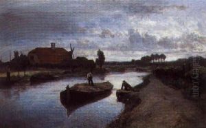 Sur Le Canal by Johan Barthold Jongkind