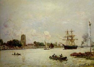 Le Port De Dordrecht by Johan Barthold Jongkind