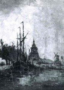 Fishing Boat by Johan Barthold Jongkind