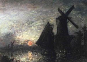 Hollandischer Kanal by Johan Barthold Jongkind
