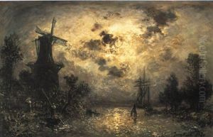 A Moonlit River Landscape A Moonlit River Landscape