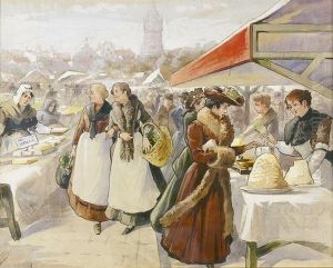 Markttag In Flandern. by Willem Bataille
