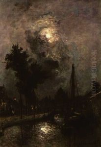 Canal In Dordrecht by Johan Barthold Jongkind