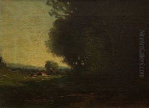 Landscape With Farmhouse by Carl Henrik Jonnevold