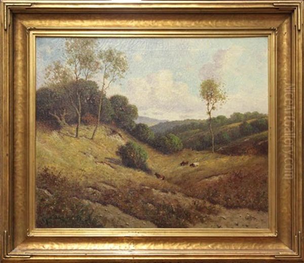 Cattle Grazing In The Sierra Foothills - view 1