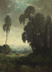 Trees At Twilight by Carl Henrik Jonnevold