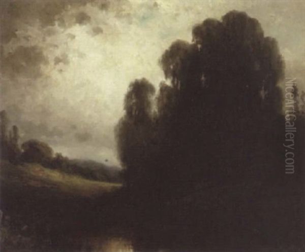 A Wooded Landscape With A Pond In The Foreground - view 1