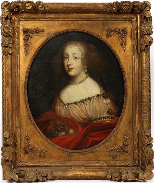 Portrait Of A Woman Holding A Dog - view 1