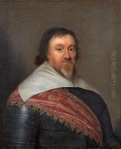 Portrait Of An Officer by Cornelis Jonson Van Ceulen